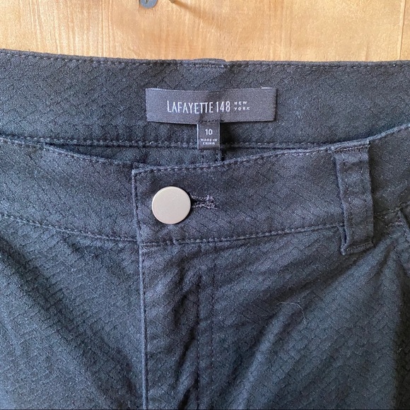 Lafayette 148 Black Animal Print Tapered leg Pant - Picture 5 of 11